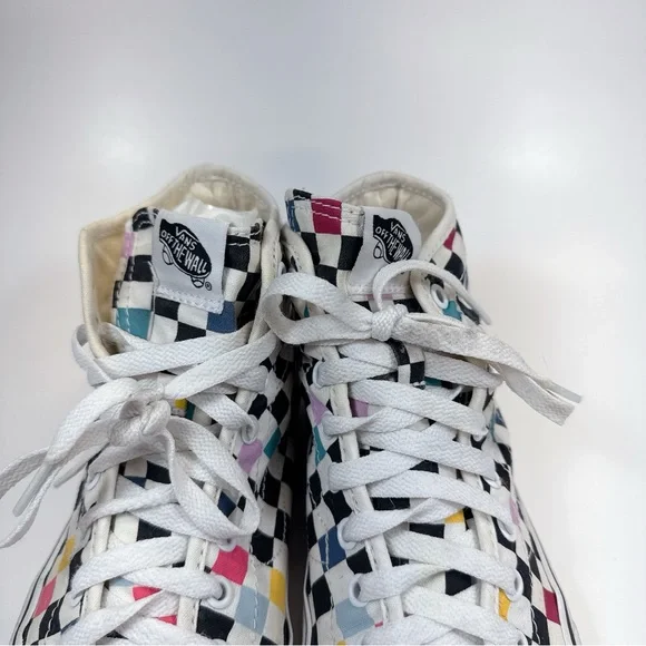 Vans 8 Unisex SK8 Hi Decon High Top Sneakers in Party Checkerboard CN - Picture 9 of 12